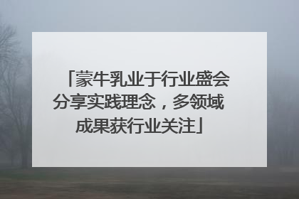 蒙牛乳业于行业盛会分享实践理念，多领域成果获行业关注