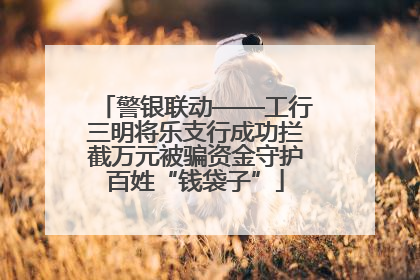 警银联动——工行三明将乐支行成功拦截万元被骗资金守护百姓“钱袋子”