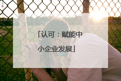 认可：赋能中小企业发展