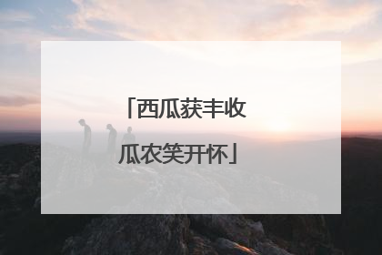 西瓜获丰收 瓜农笑开怀