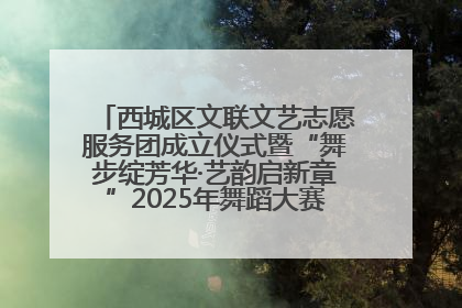 西城区文联文艺志愿服务团成立仪式暨“舞步绽芳华·艺韵启新章”2025年舞蹈大赛展演圆满举办