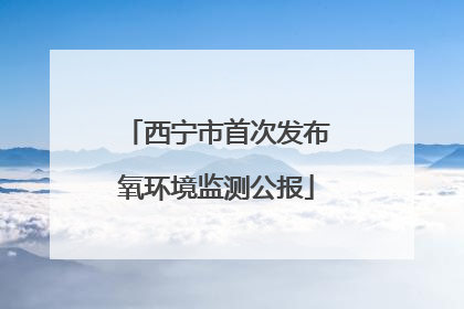 西宁市首次发布氧环境监测公报