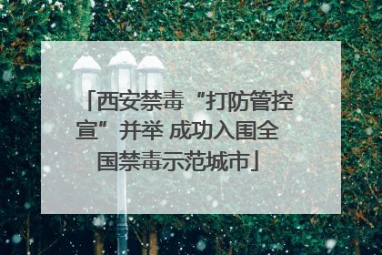 西安禁毒“打防管控宣”并举 成功入围全国禁毒示范城市