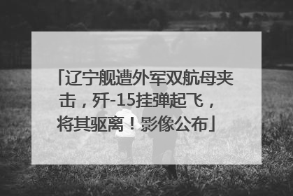 辽宁舰遭外军双航母夹击，歼-15挂弹起飞，将其驱离！影像公布