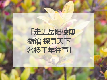 走进岳阳楼博物馆 探寻天下名楼千年往事