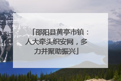 邵阳县黄亭市镇：人大牵头织安网，多力并聚助振兴