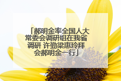 郝明金率全国人大常委会调研组在我省调研 许勤梁惠玲拜会郝明金一行