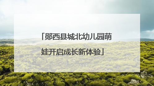 郧西县城北幼儿园萌娃开启成长新体验