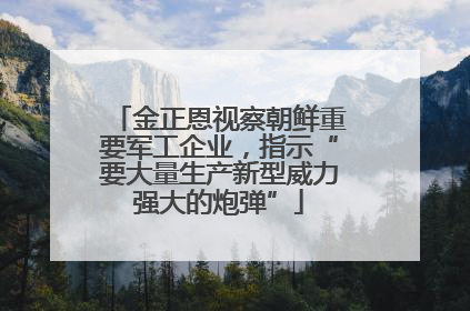 金正恩视察朝鲜重要军工企业，指示“要大量生产新型威力强大的炮弹”