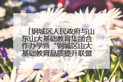 钢城区人民政府与山东山大基础教育集团合作办学暨“钢城区山大基础教育品质提升联盟”签约揭牌活动举行