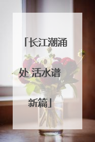 长江潮涌处 活水谱新篇