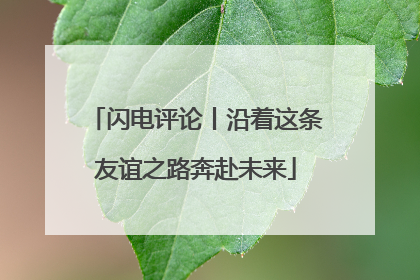 闪电评论丨沿着这条友谊之路奔赴未来