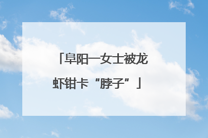 阜阳一女士被龙虾钳卡“脖子”