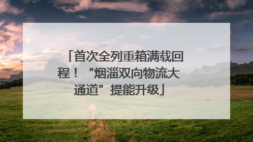 首次全列重箱满载回程！“烟淄双向物流大通道”提能升级