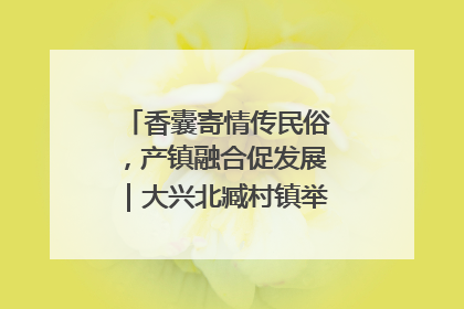 香囊寄情传民俗，产镇融合促发展｜大兴北臧村镇举办端午主题活动