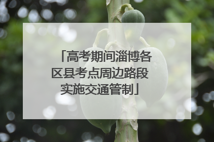 高考期间淄博各区县考点周边路段实施交通管制