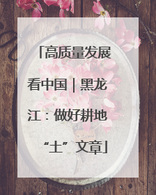 高质量发展看中国｜黑龙江：做好耕地“土”文章
