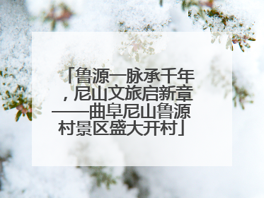 鲁源一脉承千年，尼山文旅启新章——曲阜尼山鲁源村景区盛大开村