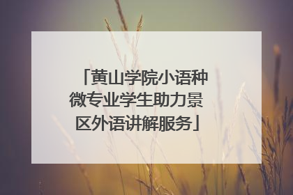 黄山学院小语种微专业学生助力景区外语讲解服务