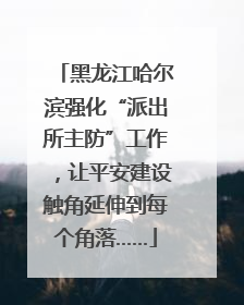黑龙江哈尔滨强化“派出所主防”工作，让平安建设触角延伸到每个角落……