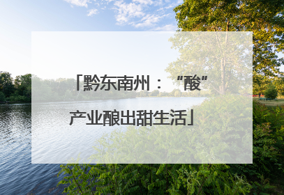 黔东南州：“酸”产业酿出甜生活
