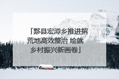 黟县宏潭乡推进撂荒地高效整治 绘就乡村振兴新画卷