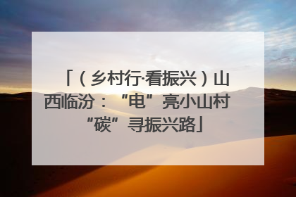 （乡村行·看振兴）山西临汾：“电”亮小山村 “碳”寻振兴路