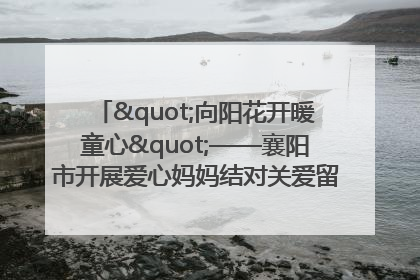 "向阳花开暖童心"——襄阳市开展爱心妈妈结对关爱留守困境儿童庆"六一"活动