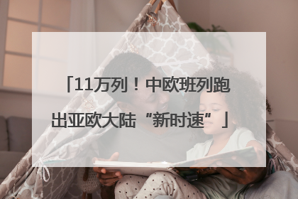 11万列！中欧班列跑出亚欧大陆“新时速”