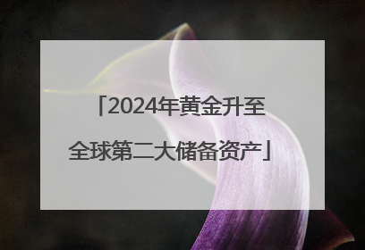 2024年黄金升至全球第二大储备资产