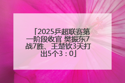 2025乒超联赛第一阶段收官 樊振东7战7胜、王楚钦3天打出5个3∶0