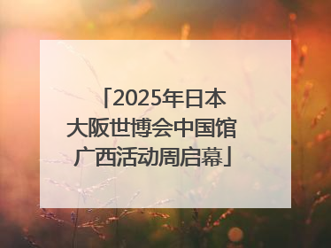 2025年日本大阪世博会中国馆广西活动周启幕