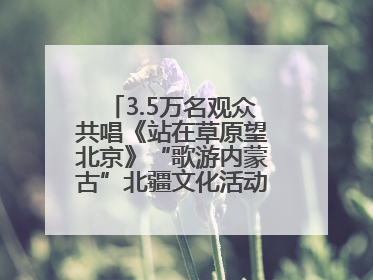 3.5万名观众共唱《站在草原望北京》“歌游内蒙古”北疆文化活动季启动