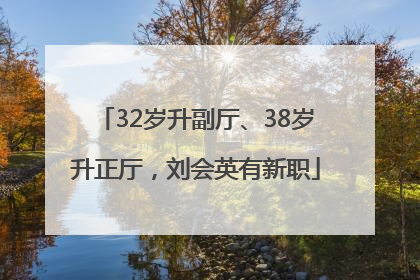 32岁升副厅、38岁升正厅，刘会英有新职