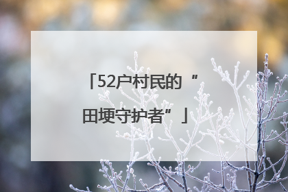 52户村民的“田埂守护者”
