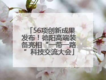 56项创新成果发布！德阳高端装备亮相“一带一路”科技交流大会
