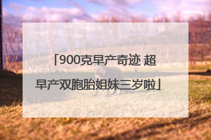 900克早产奇迹 超早产双胞胎姐妹三岁啦