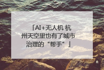 AI+无人机 杭州天空里也有了城市治理的“帮手”