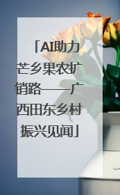 AI助力芒乡果农扩销路——广西田东乡村振兴见闻