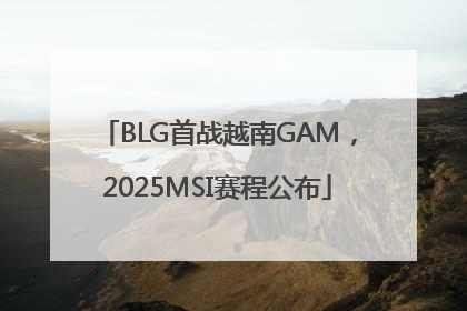 BLG首战越南GAM，2025MSI赛程公布