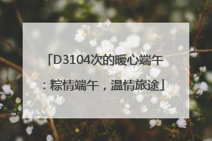 D3104次的暖心端午:粽情端午,温情旅途
