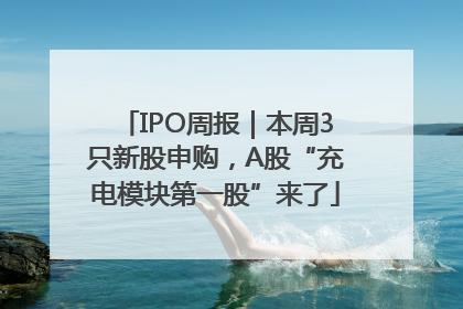 IPO周报｜本周3只新股申购，A股“充电模块第一股”来了